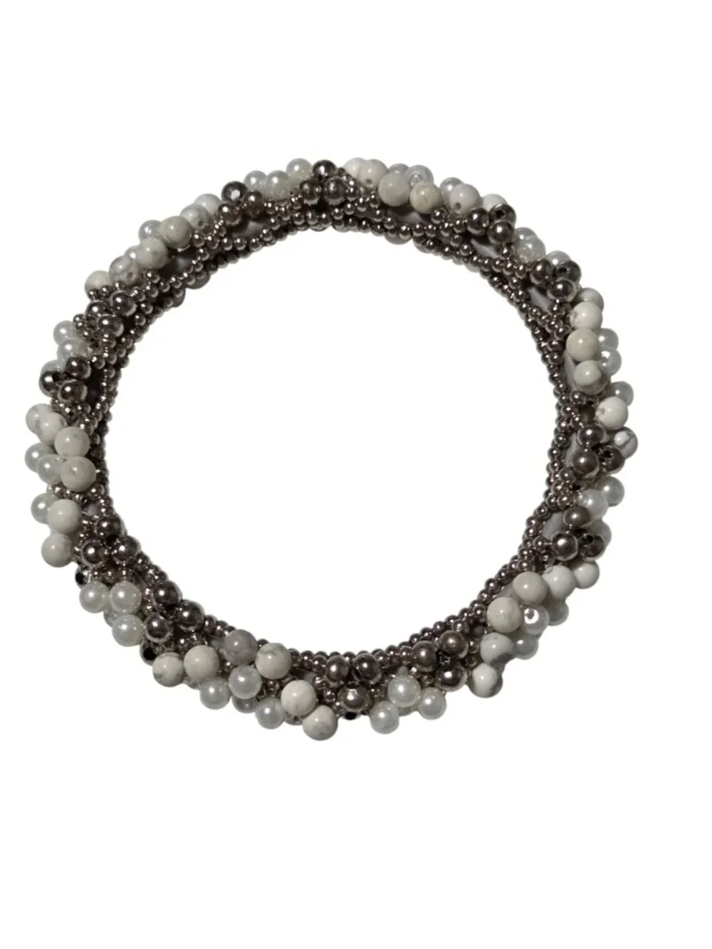 Cha Cha Beaded Cluster Bracelet aux Pearls Glam Bridal Inspired Fashion Jewelry